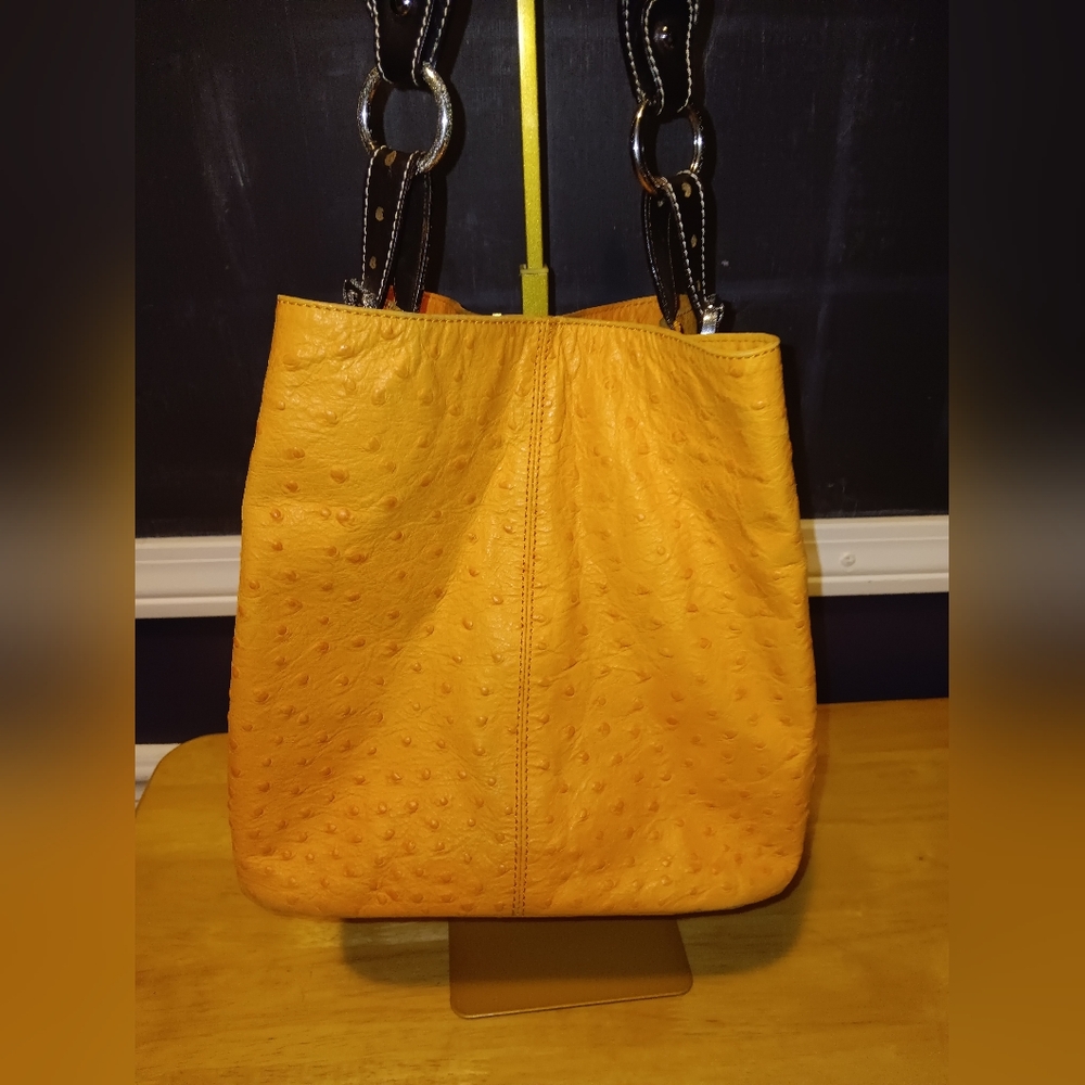 Puntotres Spain Vintage Ostrich Leather Bag - Picture 2 of 6